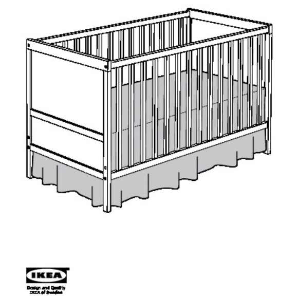 IKEA KLÄMMIG Crib Bed Sheets (Grey) - Picture 4 of 6